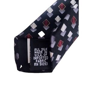 Alexander Lloyd All Silk Necktie Blue Abstract 60" Made in USA‎